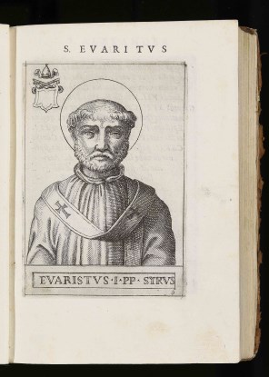 교황 성 에바리스토_by Giovanni Battista deCavalieri_in the Municipal Library of Trento in Trentino_Italy.jpg